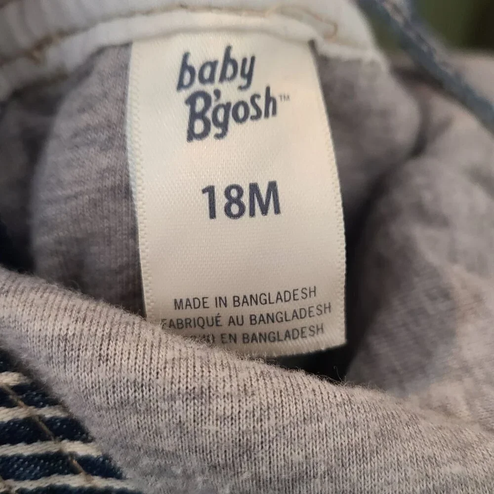 Osh Kosh B'Gosh Kids Train Conductor Overalls Blue Size 18 Months